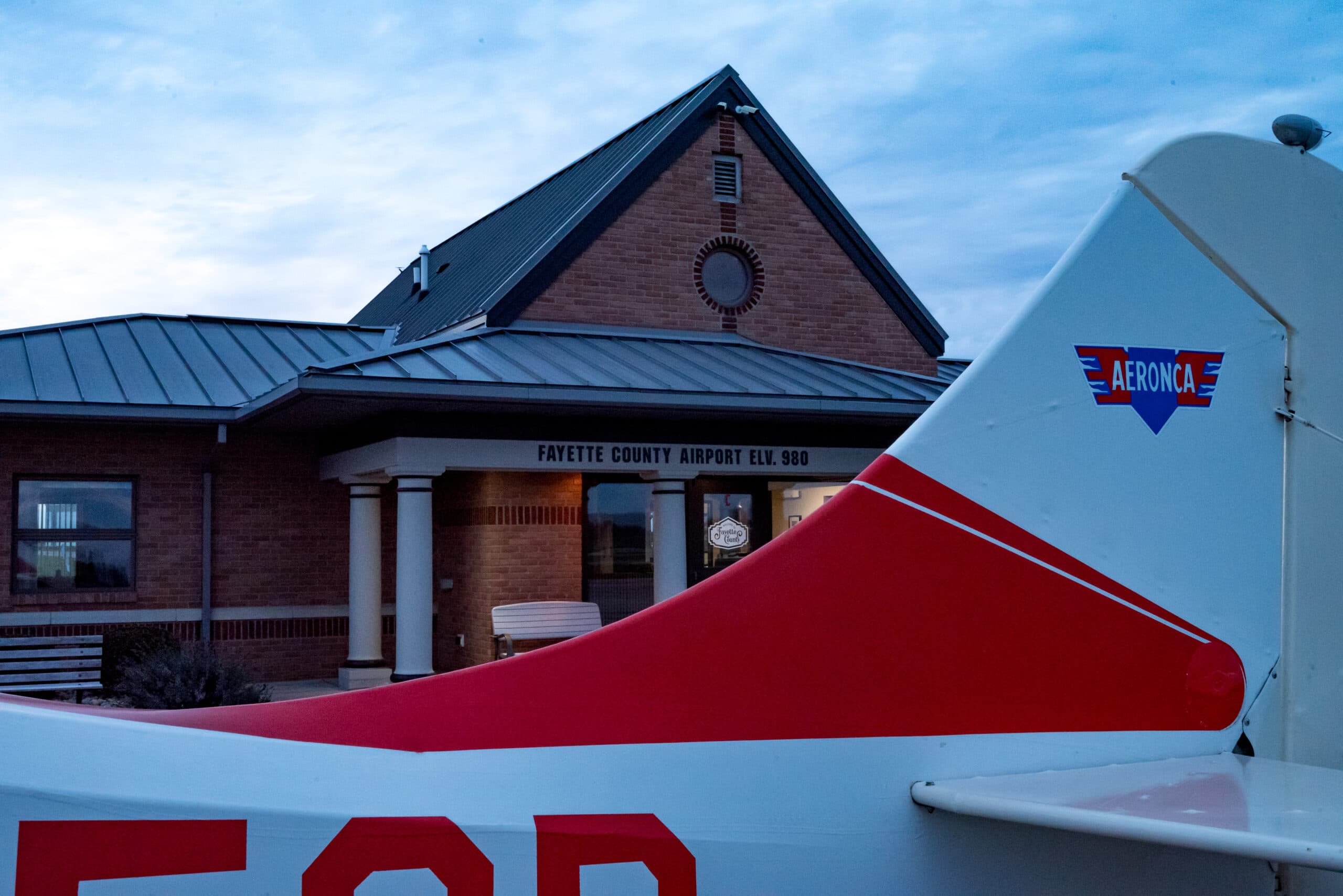 Aeronca tail at Fayette County Airport